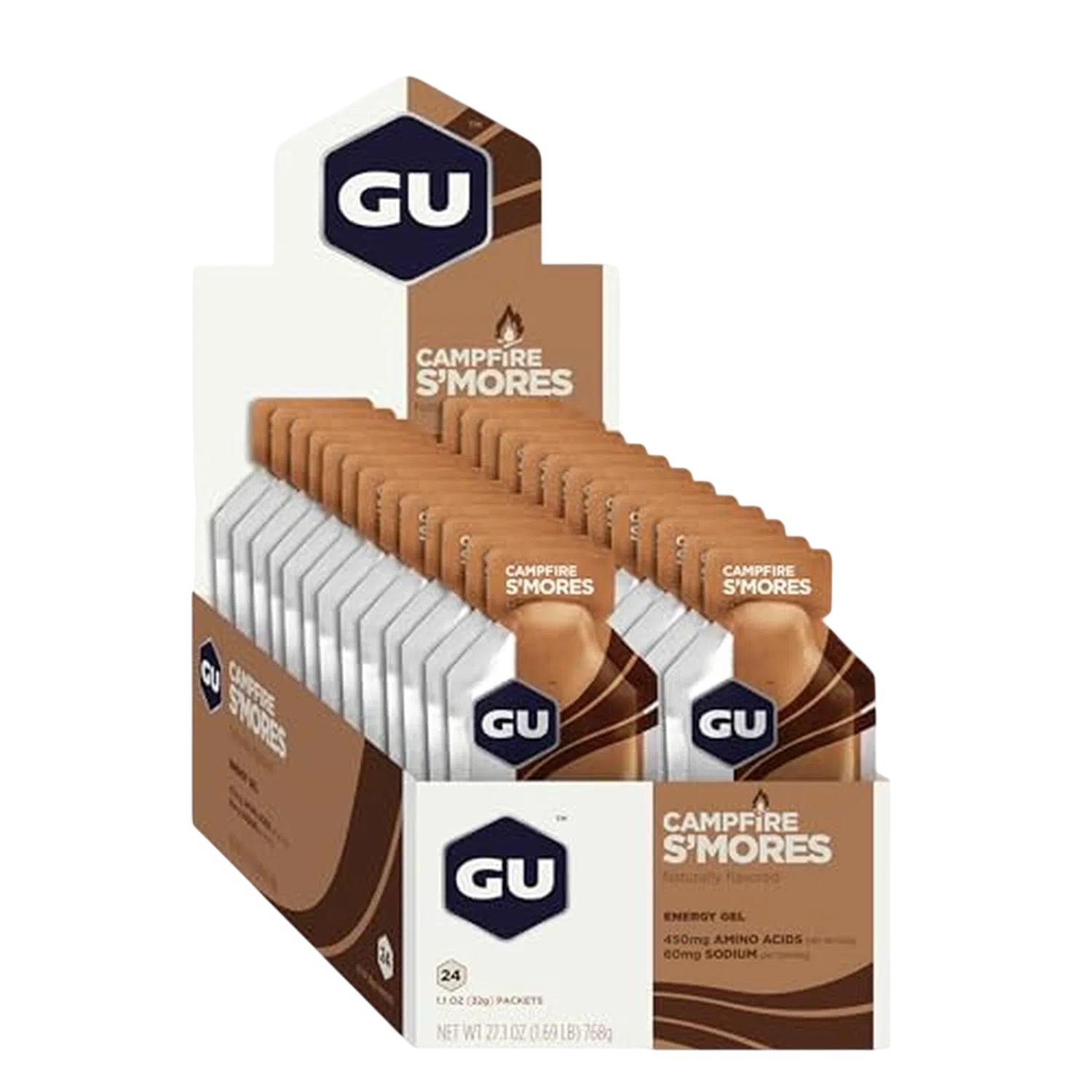 GU Gel Energía, Campfire S´mores 768g (24 gels 32g) – GU Energy-Wellu